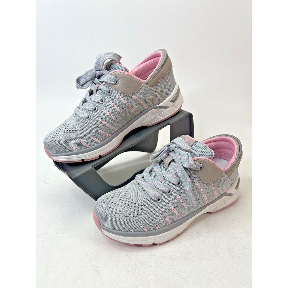ZEBA Women's Hands Free Slip-On Walking Shoes ZB1905A Rose Gray US 8
